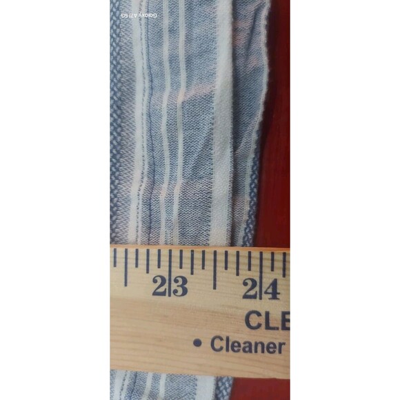 Roxy Paradise Calling Woven Poncho Hoodie - Blue Stripes - Women's Size M - Picture 9 of 9